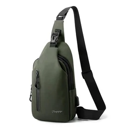 Pangogogo Wasserfest Crossbody Bag Herren Leichte Kratzfeste Umhängetasche Herren Klein Multi-Compartment Männerhandtasche für Radfahren, Wandern und Kurztrips (Grün)