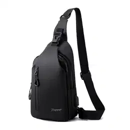 Pangogogo Wasserfest Crossbody Bag Herren Leichte Kratzfeste Umhängetasche Herren Klein Multi-Compartment Männerhandtasche für Radfahren, Wandern und Kurztrips (Schwarz)