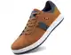 LANGDU Freizeitschuhe Herren Sneaker Schuhe Walkingschuhe Leichtgewicht Atmungsaktive Sportschuhe Größe41-46EU (bräunlich,41EU)