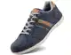LANGDU Freizeitschuhe Herren Sneaker Schuhe Walkingschuhe Leichtgewicht Atmungsaktive Sportschuhe Größe41-46EU (Navyblau 19,41EU)