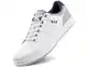 LANGDU Freizeitschuhe Herren Sneaker Schuhe Walkingschuhe Leichtgewicht Atmungsaktive Sportschuhe Größe41-46EU (Weiß 70,42EU)