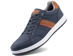 LANGDU Freizeitschuhe Herren Sneaker Walkingschuhe Leichtgewicht Atmungsaktive Sportschuhe Blau