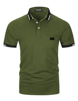 LIUPMWE Poloshirt Herren Kurzarm Polohemd Regular Fit Basic Tennis Golf T-Shirt Grün LIUPMWE Poloshirt Herren Kurzarm Polohemd Regular Fit Basic Tennis Golf T-Shirt Grün