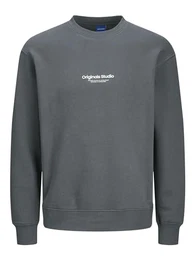 JACK&JONES Herren JORVESTERBRO Sweat Crew Neck NOOS Sweatshirt, Iron Gate, M