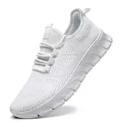 Schuhe Herren Sportschuhe Laufschuhe Turnschuhe Sneaker Wanderschuhe Slip On Atmungsaktiv Leichte Männer Weiß 43