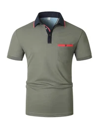 Poloshirt Herren Kurzarm,T Shirts Männer,Slim Fit Golf Sports Hemd,Leichtes und Bequemes Polohemd Basic Tops,Grau,M