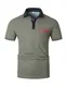 KUNJLELP Poloshirt Herren Kurzarm,T Shirts Männer,Slim Fit Golf Sports Hemd,Leichtes und Bequemes Polohemd Basic Tops,Grau,M