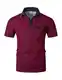 KUNJLELP Poloshirt Herren Kurzarm,T Shirts Männer,Slim Fit Golf Sports Hemd,Leichtes und Bequemes Polohemd Basic Tops,Rot,M