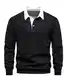 Btmpmcs Herren Sweatshirt Poloshirt Leichtes Langarmshirt Atmungsaktiv Casual Baumwolle T-Shirts Autumn Winter Klassisch Fit Mode T Hemden Rugby Hemden mit 3-Knopfleiste