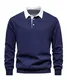 Btmpmcs Herren Sweatshirt Poloshirt Leichtes Langarmshirt Atmungsaktiv Casual Baumwolle T-Shirts Autumn Winter Klassisch Fit Mode T Hemden Rugby Hemden mit 3-Knopfleiste