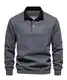 Btmpmcs Herren Sweatshirt Poloshirt Leichtes Langarmshirt Atmungsaktiv Casual Baumwolle T-Shirts Autumn Winter Klassisch Fit Mode T Hemden Rugby Hemden mit 3-Knopfleiste