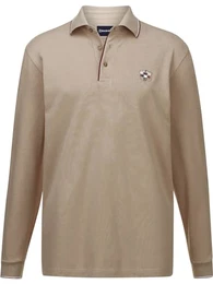 Herren Langarm-Poloshirt Milanvetzo beige L - 54