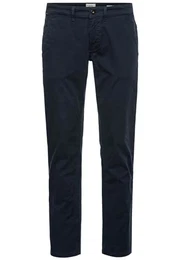 Herren Stretch Chino Regular Fit Houston Hose, Dunkelblau, 32W / 34L