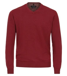 Pullover Uni Bordeauxrot 6XL