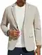 PJ PAUL JONES Lässiger Herren-Strickblazer, zwei Knöpfe, leicht, Business-Sportmantel, aprikose, M