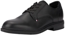 FLEXIBLE HILFIGER MIX LTH SHOE ( Derby Schuhe Herren, Schwarz (Black), 41 EU