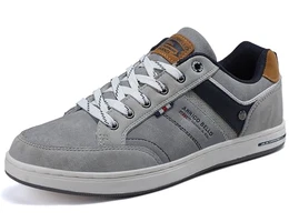 Freizeitschuhe Herren Sneakers Walkingschuhe Mode Schuhe Leichte Trainers Sportschuhe Größe 41-46 EU (1018_Grau, 41 EU)