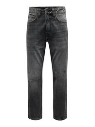 Herren Onsyoke Tapered Box Tai DNM Cbo Noos Jeans, Washed Black, 32W / 32L EU