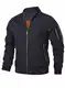HOOD CREW Herren Bomberjacke Leichte Dünne Lässige Jacke Windbreaker Übergangsjacke mit Reißverschlusstaschen Marineblau M