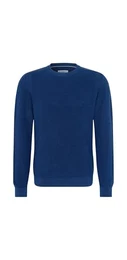 Herren Style Roy Wool Mix Pullover, Denim, Medium