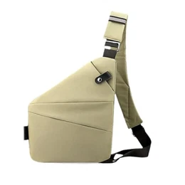 Anti-Diebstahl-Reisetasche, mehrere Taschen, Brusttasche, Reisetasche, Anti-Diebstahl, Crossbody-Tasche für Männer und Frauen, Schulterrucksack, persönliche Tasche für Radfahren, Wandern, khaki,