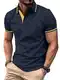 zitysport Poloshirt Herren Kurzarm Shirt Atmungsaktives Golf Polo Shirt Männer Sommer Shirts Sport Basic Slim Fit Tshirt mit Brusttasche Polohemd(Marineblau-3XL)