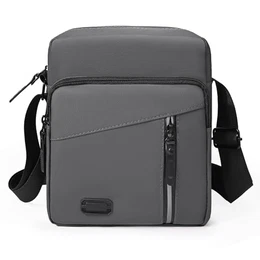 Wasarmir Umhängetasche Herren, Wasserdichte Schultertasche Herrentasche Zum Umhängen, Klein Handytasche Crossbody Bag Seitentasche Kuriertasche Männer Tasche für Tägliches, Grau