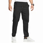 ZOXOZ Herren Chino Cargo Hose Freizeithose Cargohose Jogginghose Sporthose Schwarz