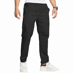 ZOXOZ Herren Chino Cargo Hose Freizeithose Cargohose Jogginghose Sporthose Schwarz