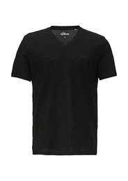 Herren 2150051 T-Shirt mit Logo-Detail, 9999 Schwarz, 3XL