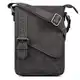 ROYALZ 'Louisiana' Leder Umhängetasche Klein für Männer Herren Ledertasche Mini Seitentasche Vintage Look Tasche zum Umhängen, Farbe:Navy Grau