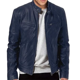 MEIION THEO - DIE STYLISCHE UND EINZIGARTIGE LEDERJACKE Herren Lederjacke, Herbst kurze Jacke, Biker Jacke