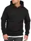 Rello & Reese Herren Basic Oversize Hoodie Kapuzenpullover Sweatshirt Pullover Black-M