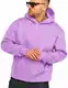 behype. Herren Oversize Hoodie Kapuzenpullover Einfarbig Basic Heavy Blank Pullover Unifarben Kapuzen-Sweatshirt in Lila Dark-M