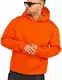 behype. Herren Oversize Hoodie Kapuzenpullover Einfarbig Basic Heavy Blank Pullover Unifarben Kapuzen-Sweatshirt in Orange-M