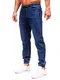 BOLF Herren Jeans Jogger Cargohose Denim Style Sweathose Jogg Used Look Jeanspants Destroyed Freizeit Casual Style Slim Fit Narrow Leg 8130 Dunkelblau M [6F6]