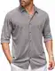 COOFANDY Hemd Herren Langarm Freizeithemd Regular Fit Business Hemd Bügelfrei Hemd Button Down Hemd Herrenhemden Männer Hellgrau M