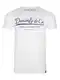 DENIMFY Tshirt Herren Regular Fit DFNuri Rundhalsausschnitt Kurzarm Sommer Tee Shirt Logoprint Baumwolle, Größe:M, Farben:White (CDY)