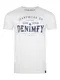 DENIMFY Tshirt Herren Baumwolle Regular Fit DFNuri Rundhals Kurzarm Sommer Tee Shirt Logoprint, Größe:M, Farben:Grey Melange Standard 1 (BDY)