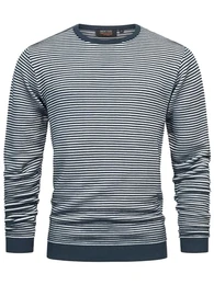 Herren INManfred Feinstrickpullover aus 100% Baumwolle Strickpullover für Männer Navy M