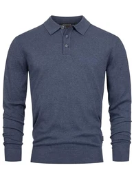 Herren INChips Pullover aus 80% Baumwolle mit Polokragen Herren-Pullover für Männer Navy Mix M