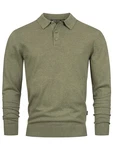 Indicode Herren Pullover INChips Polokragen Army Mix