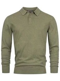 Herren INChips Pullover aus 80% Baumwolle mit Polokragen Herren-Pullover für Männer Army Mix M