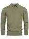 Indicode Herren INChips Pullover aus 80% Baumwolle mit Polokragen   Herren-Pullover für Männer Army Mix M