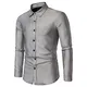 Disco Hemd Herren ,70er Jahre Hemd für Herren,Glitzer Anzug Discs Schlagermove Silber Metallic Party Shirt Langarm Glänzend Hippie Disco-Hemd Männer 80er Jahre kleidung Mottoparty Karneval Kostüm