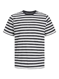 Male T-Shirt Gestreift Rundhals T-Shirt
