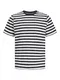 JACK & JONES Male T-Shirt Gestreift Rundhals T-Shirt