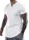 Meilicloth Kurzarm Tshirt Herren Henley Tops Sommer lässig V-Ausschnitt Baumwolle Tee Shirts Hemden