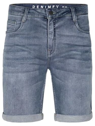 DENIMFY Jeans Shorts Herren Regular Fit DFAri Middle Blue Denim