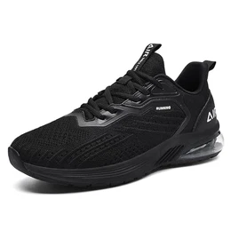 Sportschuhe Herren Air Laufschuhe Turnschuhe Herren Schuhe Dämpfung Leicht Running Sneaker Schwarz Size 41 EU